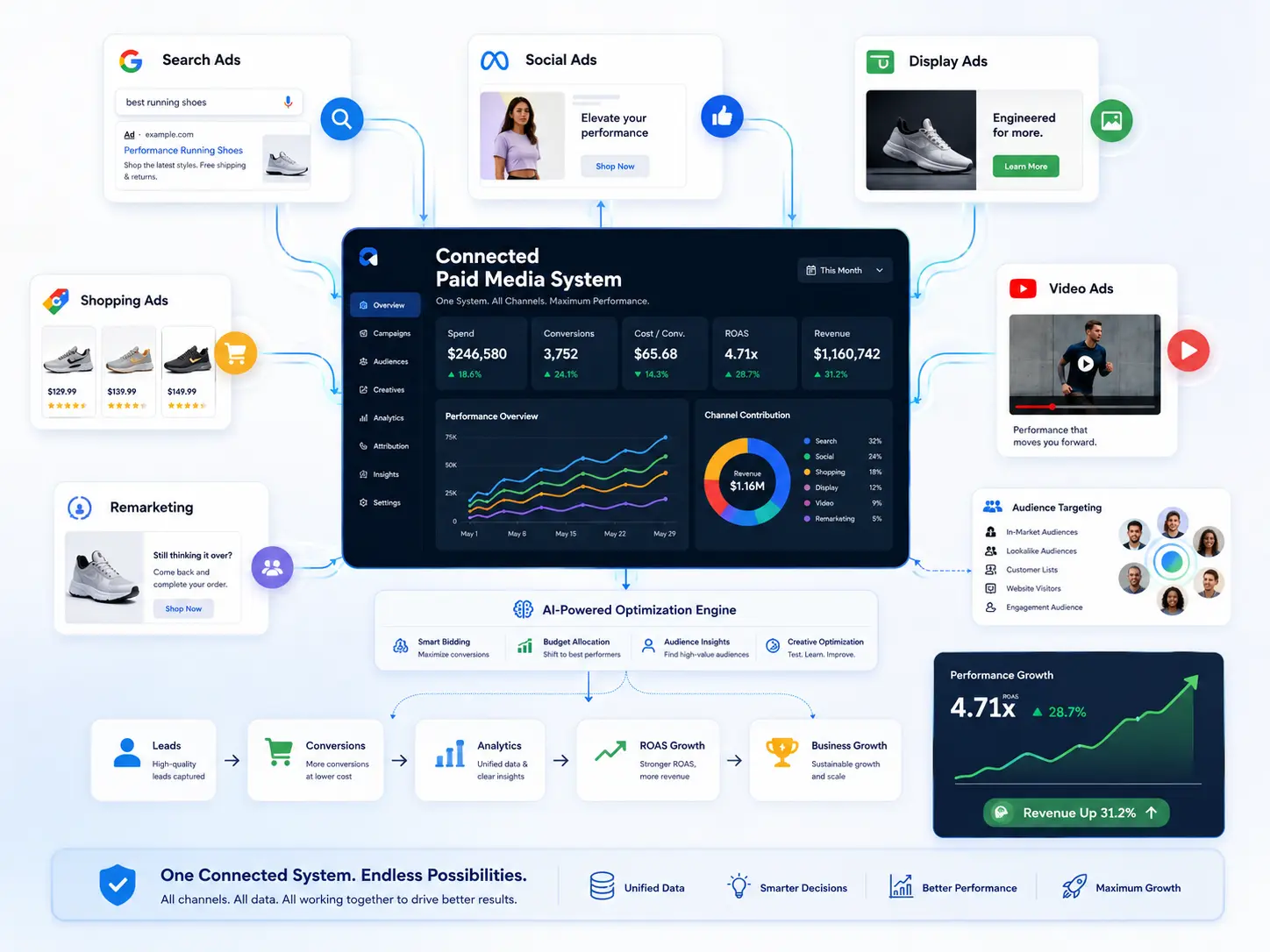 Paid media growth system