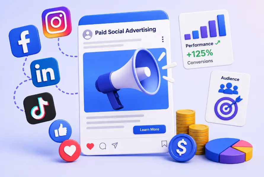 Paid social advertising